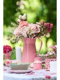 GIESSKAN METALL DEKO PINK LADY 20CM X 15CM X 26.5CM