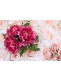 BLUMENSTRAUSS 3 PFINGSTROSEN PINK LADY 15CM X 10CM X 40CM
