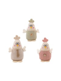 HUHN GROSS AUGEN VICHY - 3 SORT. 6CM X 4CM X 12CM