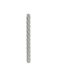 SET 2 FACKELKERZEN GEDREHT GRAU DIA 2.2CM X 26CM