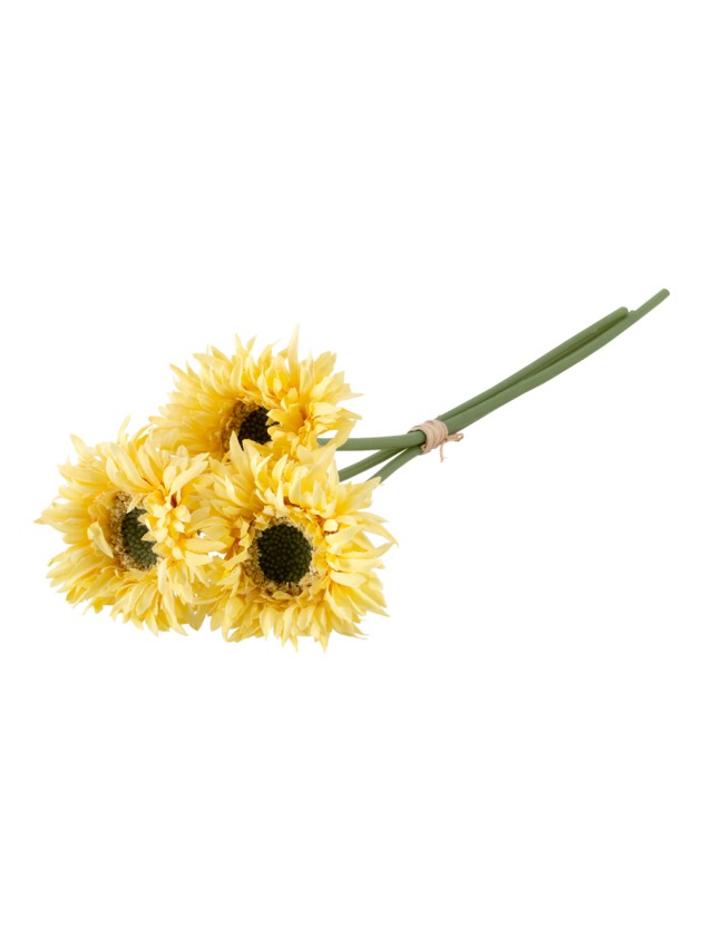 BLUMENSTRAUSS 3 GERBERAS GELB 25CM