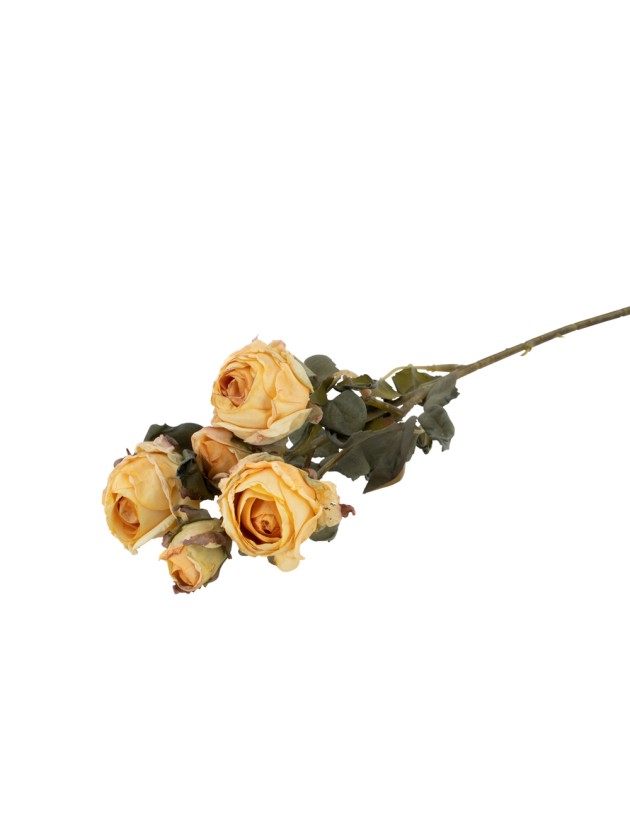 STIEL 5 ROSA GELB EFFEKT REALISTISCH 43CM