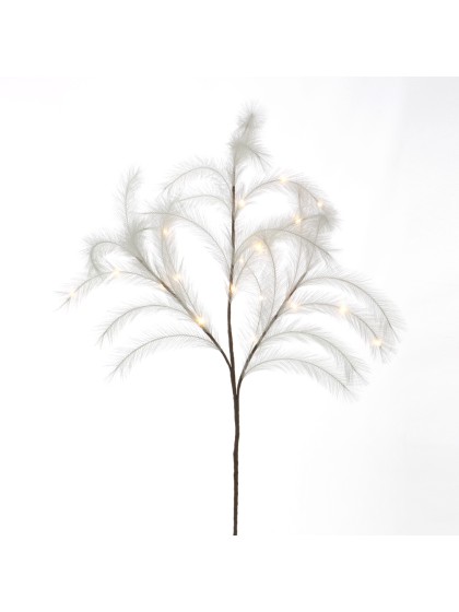 STIEL PAMPASGRAS KÜNSTLICH WEISS MIT LED 130CM