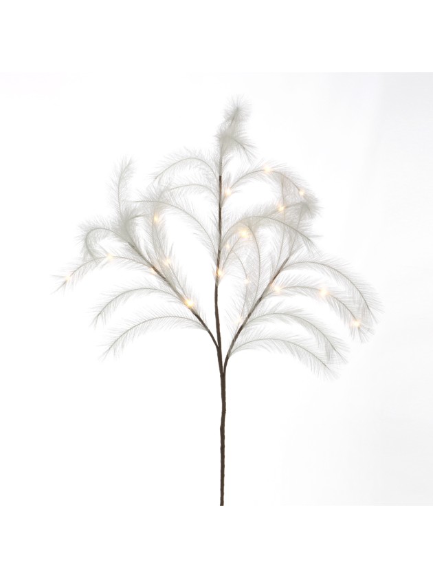 STIEL PAMPASGRAS KÜNSTLICH WEISS MIT LED 130CM