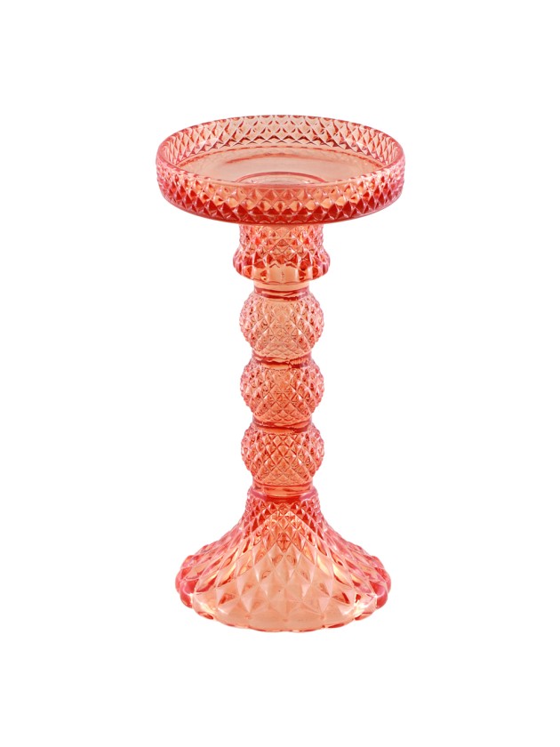 KERZENHALTER GLAS TENGELRINE MACARENA GM DIA 8.8CM X 16.7CM