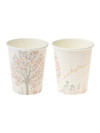 8 BECHER 250ML PLASTIC FREE MEINE TAUFE DIA 5.2CM X 8.8CM / DIA HAUT 7.5CM