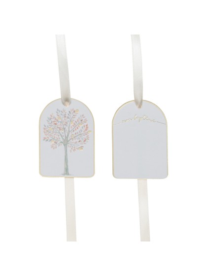 8 ETIKETTEN KARTON MIT BAND MEINE TAUFE 4CM X 6CM