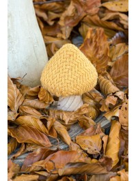PILZ TRICOT ORENGEL AUF HOLZFUSS DIA 7CM X 11CM