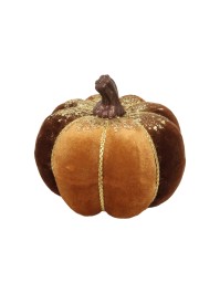 KÜRBIS SAMT KAMEL UND BRAUN GLITZER DIA 19CM X 16CM