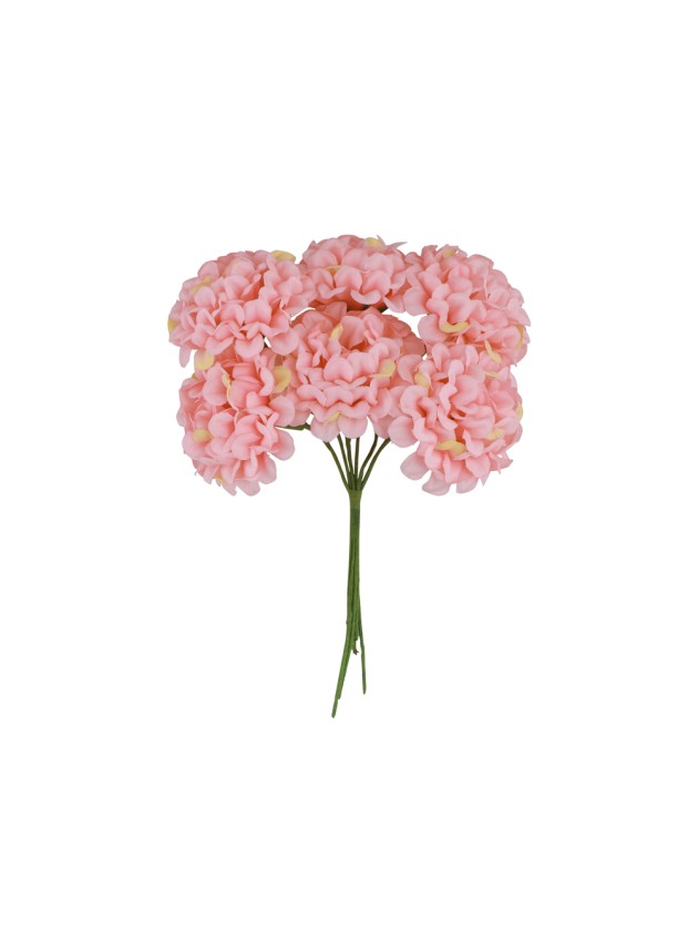 6 MINI HORTENSIEN ROSA CA. 10CM X 4CM X 14CM
