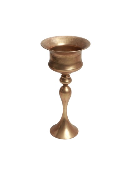 MAJESTIC BRUSHED MATT GOLDEN BIG CUP ON BASE DIA 27.5CM X 58.5CM
