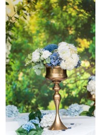 KUPPEL AUF FUSS MAJESTIC GOLD MATT BROSSE DIA 27.5CM X 58.5CM
