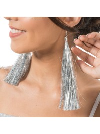 BOUCLES D’OREILLES SCINTILLANTES ARGENT 17CM