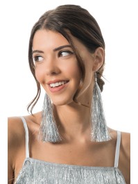 BOUCLES D’OREILLES SCINTILLANTES ARGENT 17CM
