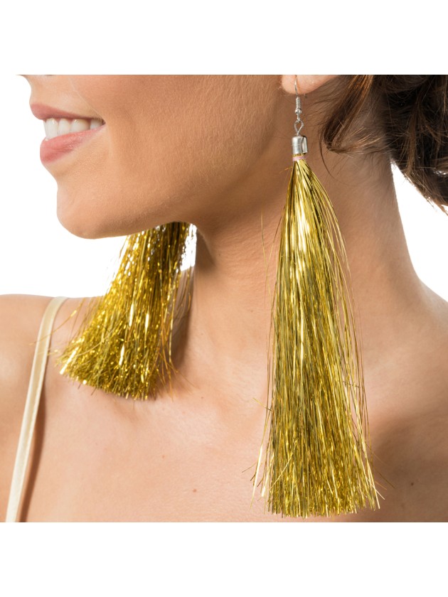 OHRRINGE SCINTILLANTES GOLD 17CM