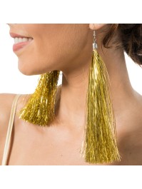 BOUCLES D’OREILLES SCINTILLANTES OR 17CM