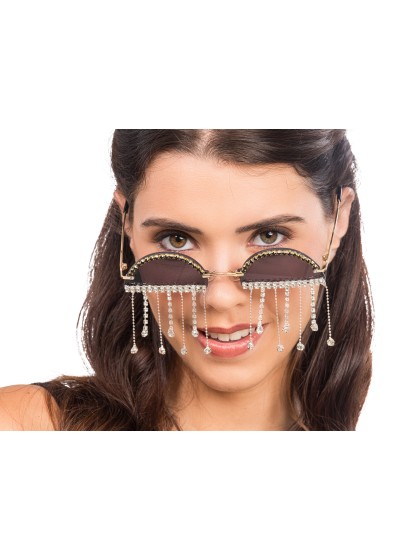 LUNETTES DE FESTIVAL AVEC STRASS 14CM X 13.5CM X 7.5CM