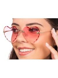 LUNETTES BRANCHES METAL FORME COEUR ROSE 14CM X 14CM X 5.5CM