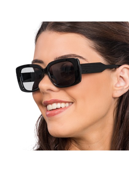 BRILLE CHIC SCHWARZ 14CM x 14,5CM x 4,8CM