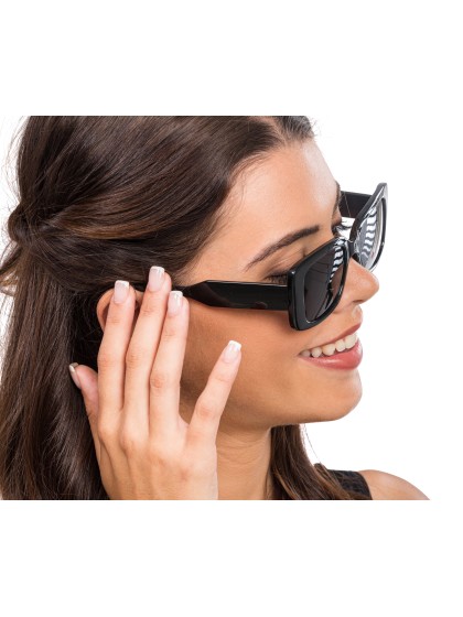 BRILLE CHIC SCHWARZ 14CM x 14,5CM x 4,8CM