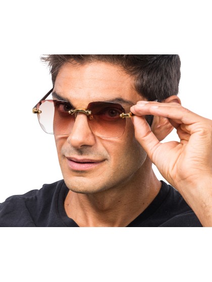 BRILLE OHNE FASSUNG GETONTE GLASER MARRONS 15 cm x 14 cm x 5,3 cm