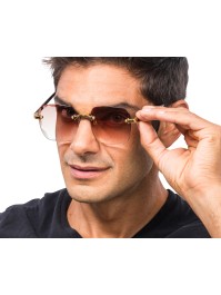 BROWN GRADIENT LENSES GLASSES 15CM X 14CM X 5.3CM