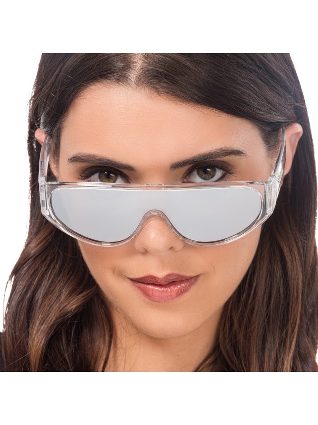 LUNETTES MONTURE TRANSPARENTE EFFET MIROIR 15CM X 15CM X 4.8CM