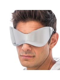 LUNETTES MASQUE SANS MONTURE EFFET MIROIR ARGENT 15CM X 16CM X 7.5CM