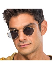 LUNETTES RAPPEUR MONTURE METAL FORME LOSANGE 14CM X 13.5CM X 4.6CM