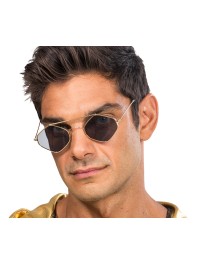 RAPPER GLASSES WITH METAL RHOMBUS SHAPED FRAME 14CM X 13.5CM X 4.6CM