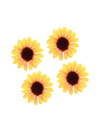 SET 4 SONNENBLUMEN GELB DIA 10CM X 1.5CM