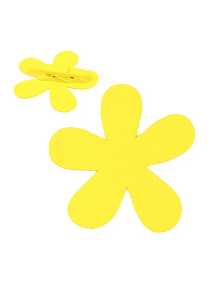 BOX 12 BLUMEN AUF KLAMMER GELB 6CM