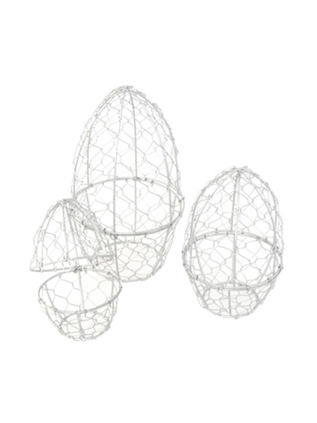 SET 3 EIER METALL ANTHRACITE DIA 12CM X 21CM/DIA 10CM X 16CM / DIA 8CM X 11CM