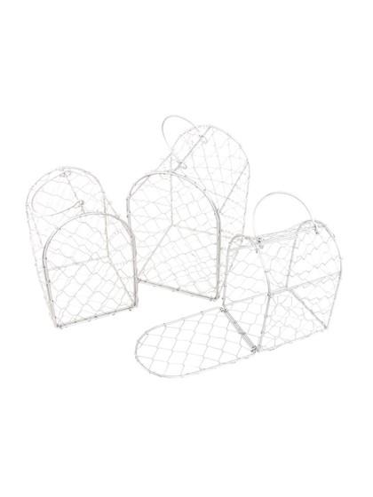SET 3 KÄFIGE METALL ANTHRACITE 16CM X 13CM X 20CM/13.5CM X 11.5CM X 17CM/11.5CM X 10CM X 14CM