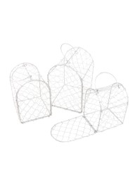 SET 3 KÄFIGE METALL ANTHRACITE 16CM X 13CM X 20CM/13.5CM X 11.5CM X 17CM/11.5CM X 10CM X 14CM