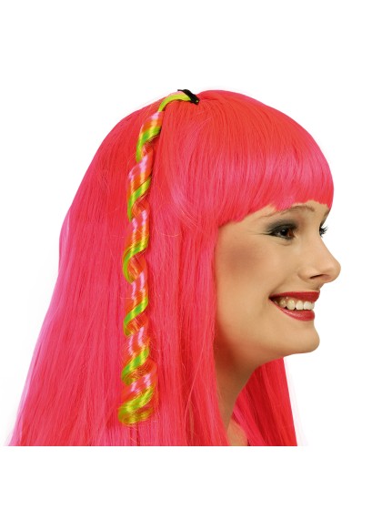 HAARVERLÄNGERUNG SCHNALLEE FUSCHIA ORENGEL GRÜN 