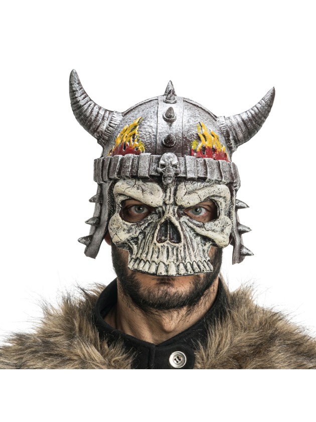 LATEX RUBBER SKULL VIKING HELMET 25CM X 20CM X 23CM