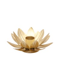 PORTE FACKELKERZE BLUME GOLD DIA 11.5CM X 5CM