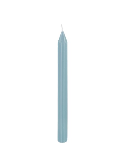 SET 2 FACKELKERZEN GERIEFELT BLAU PASTELL DIA 2.2CM X 25CM
