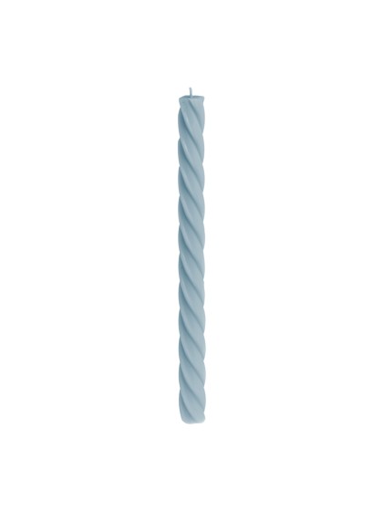 SET 2 FACKELKERZEN GEDREHT BLAU STAHL DIA 2.2CM X 26CM
