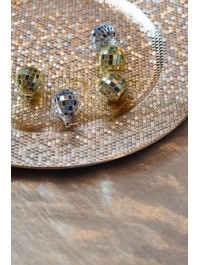 BOX AUS 12 MINI-DISKOKUGELN GOLD DIA 3CM X 3CM