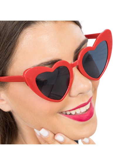 RED HEART GLASSES 15CM X 14.5CM X 6CM