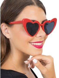 RED HEART GLASSES 15CM X 14.5CM X 6CM