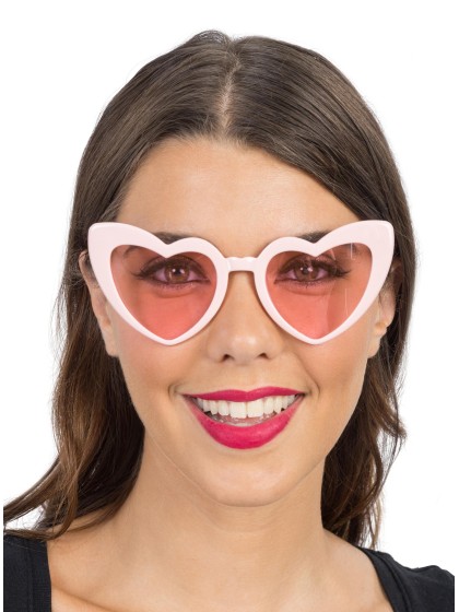 PINK HEART GLASSES 15CM X 14.5CM X 6CM