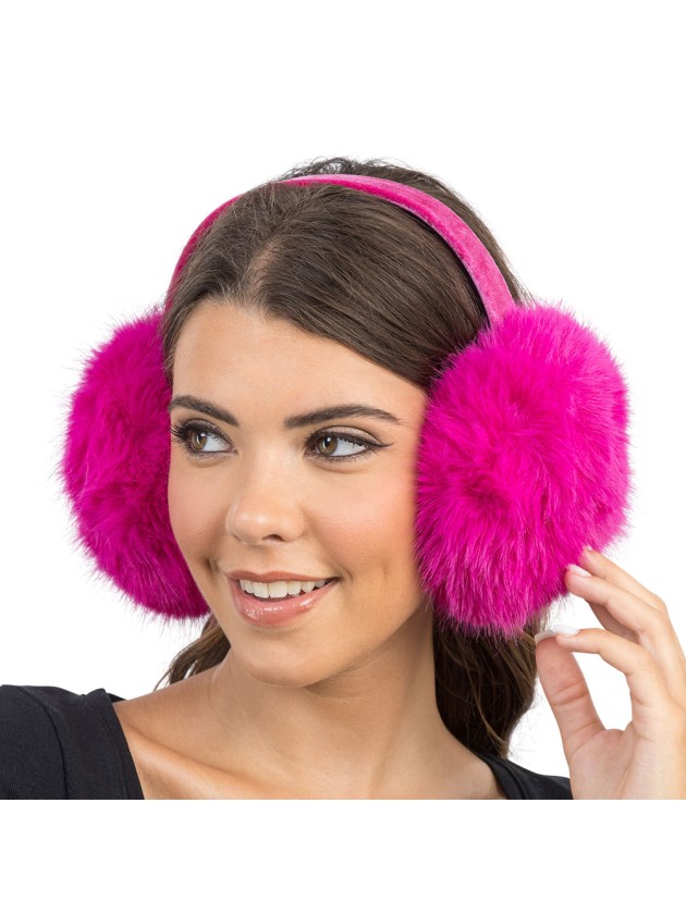OHRENWÄRMER KUNSTFELL FUCHSIA Einheitsgröße