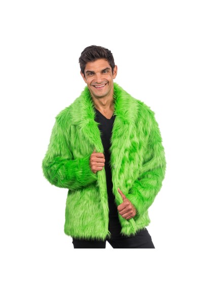 MANTEL KUNSTFELL GRÜN M