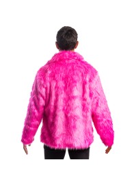 MANTEL KUNSTFELL FUCHSIA XXL