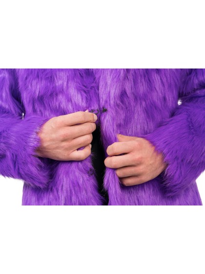 MANTEAU FAUSSE FOURRURE VIOLET XL