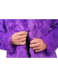 MANTEAU FAUSSE FOURRURE VIOLET XL