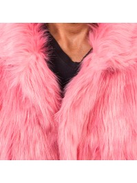 MANTEL KUNSTFELL ALT ROSA L